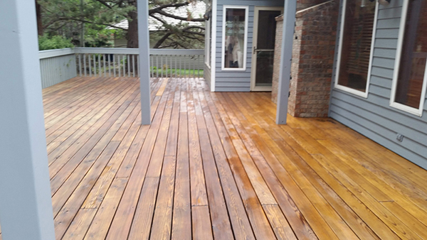 Exterior deck stained in Bend OR